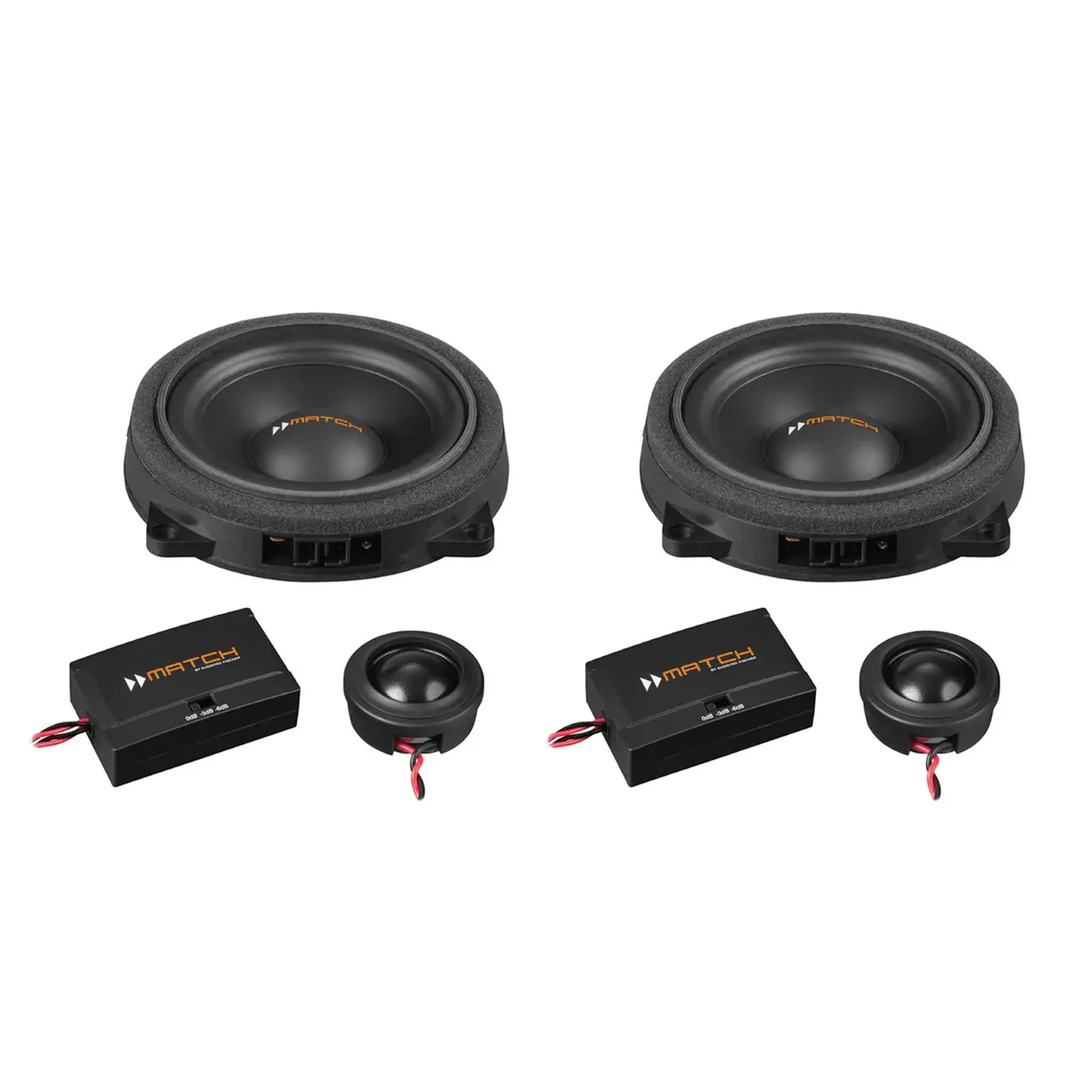 MATCH UP C42BMW-FRT.2 - 4" 2-Way PnP Compo Speaker Set, BMW & MINI Type 2 | 4Ω