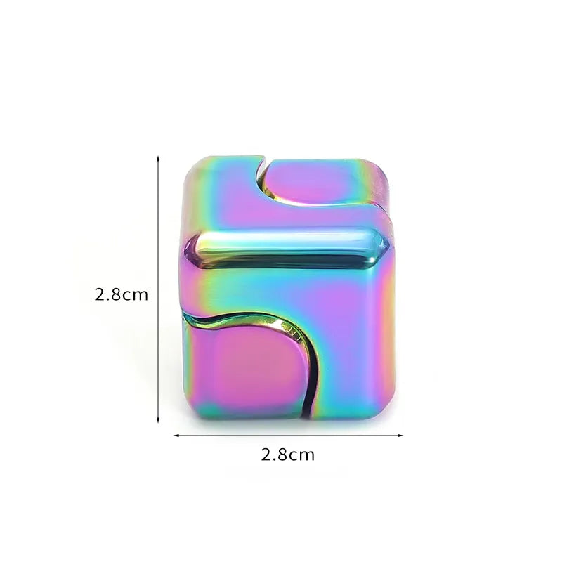 ADHIX ADXAPEX - Small Square Dice Fingertip Gyro Metal Magic Finger Fidget Spinner Cube