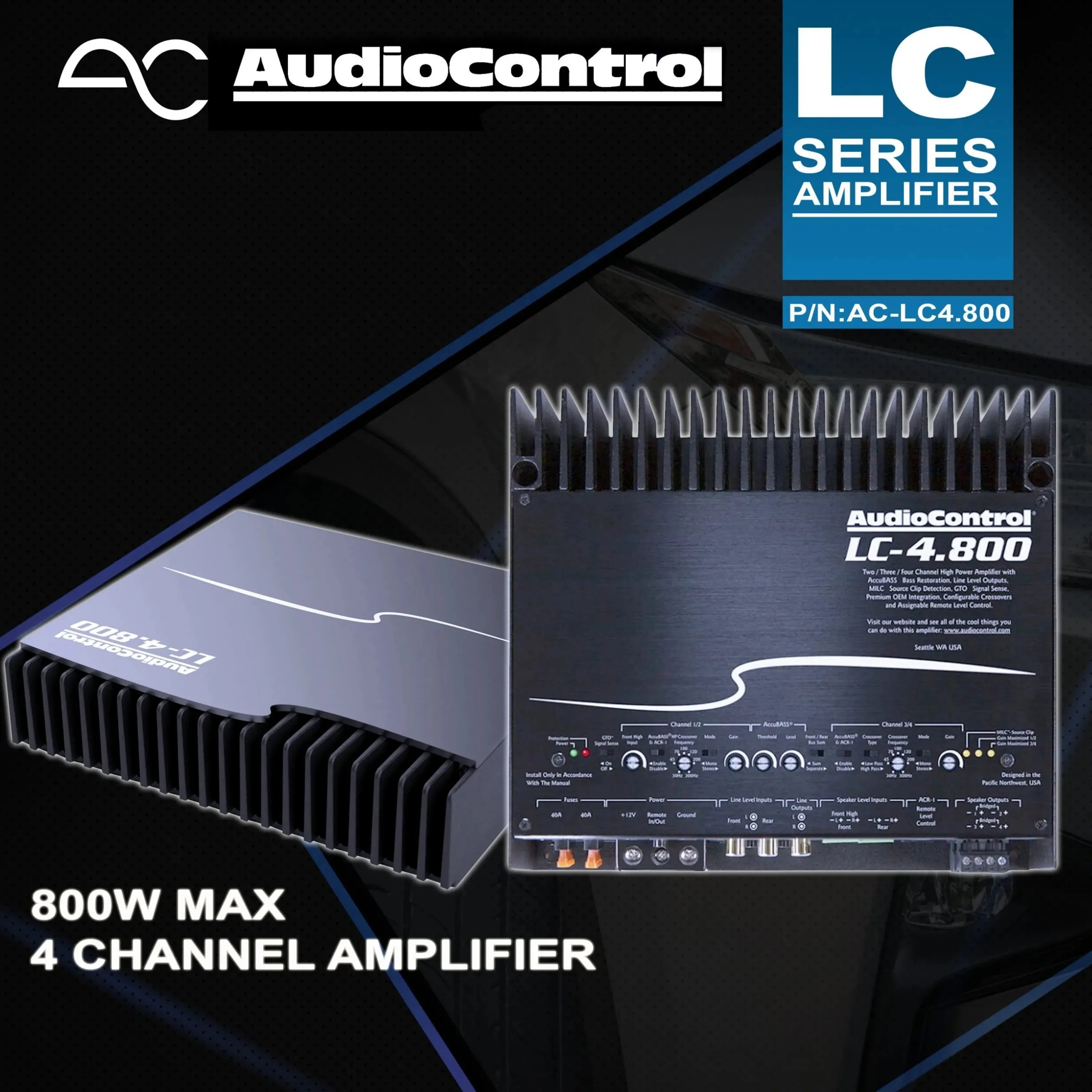 AudioControl AC-LC-4.800 4-Channel LC Series Amplifier
