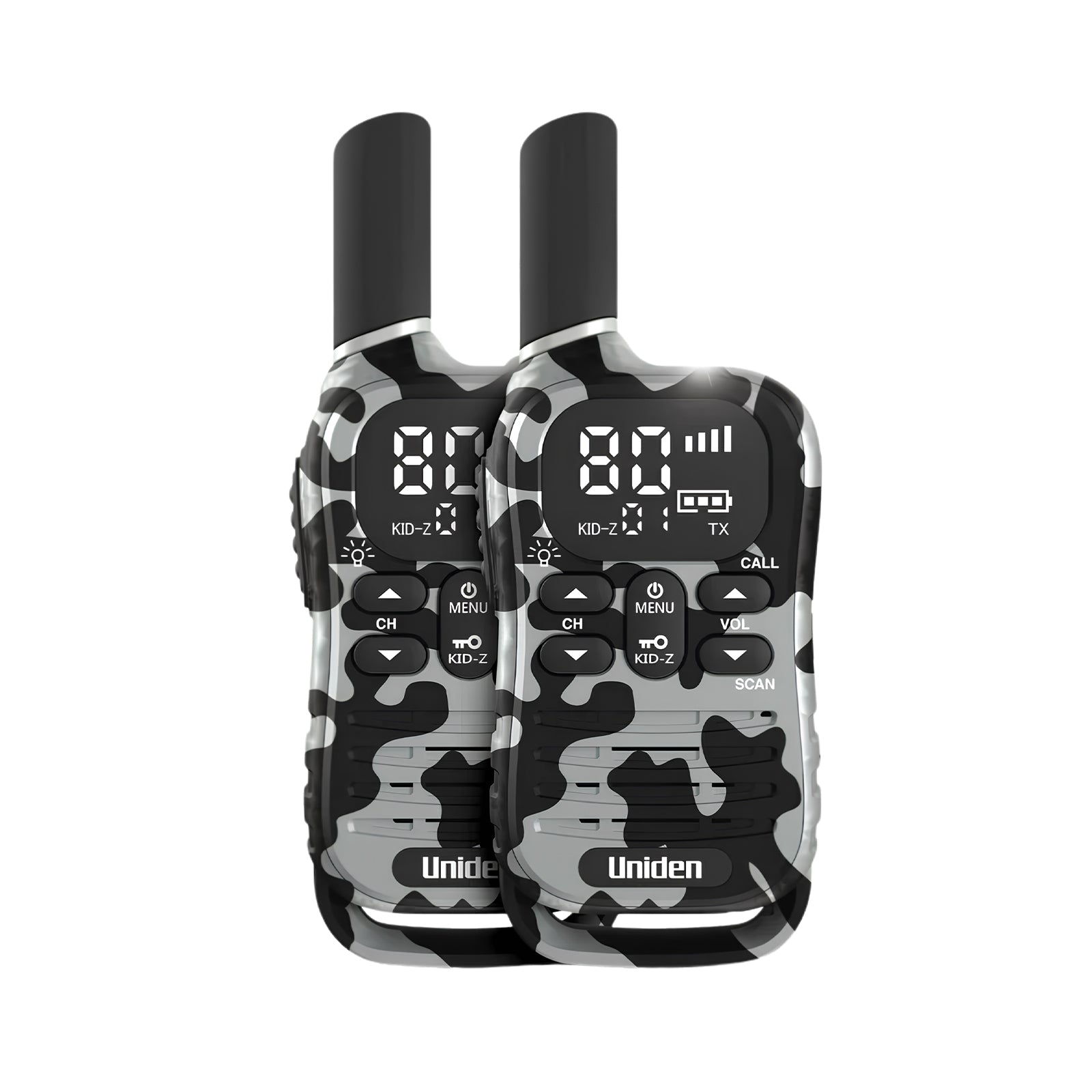 UNIDEN UH45-2 MAX - Ultra-Compact UHF Radio Twin Pack with Kid-Zone Plus and USB-C Charging