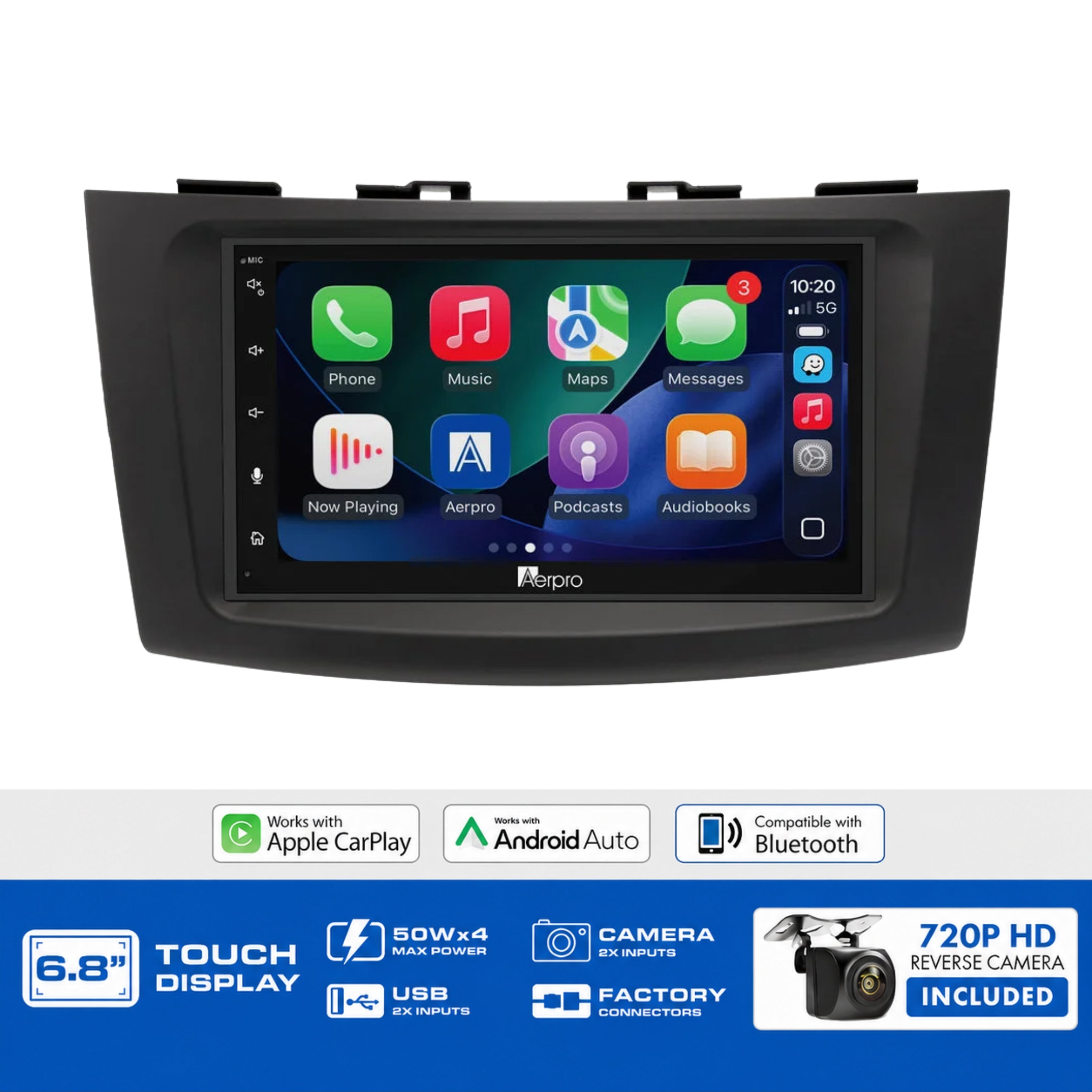 Aerpro AX9217K 6.8" Multimedia Head Unit Upgrade Kit Suzuki Swift
