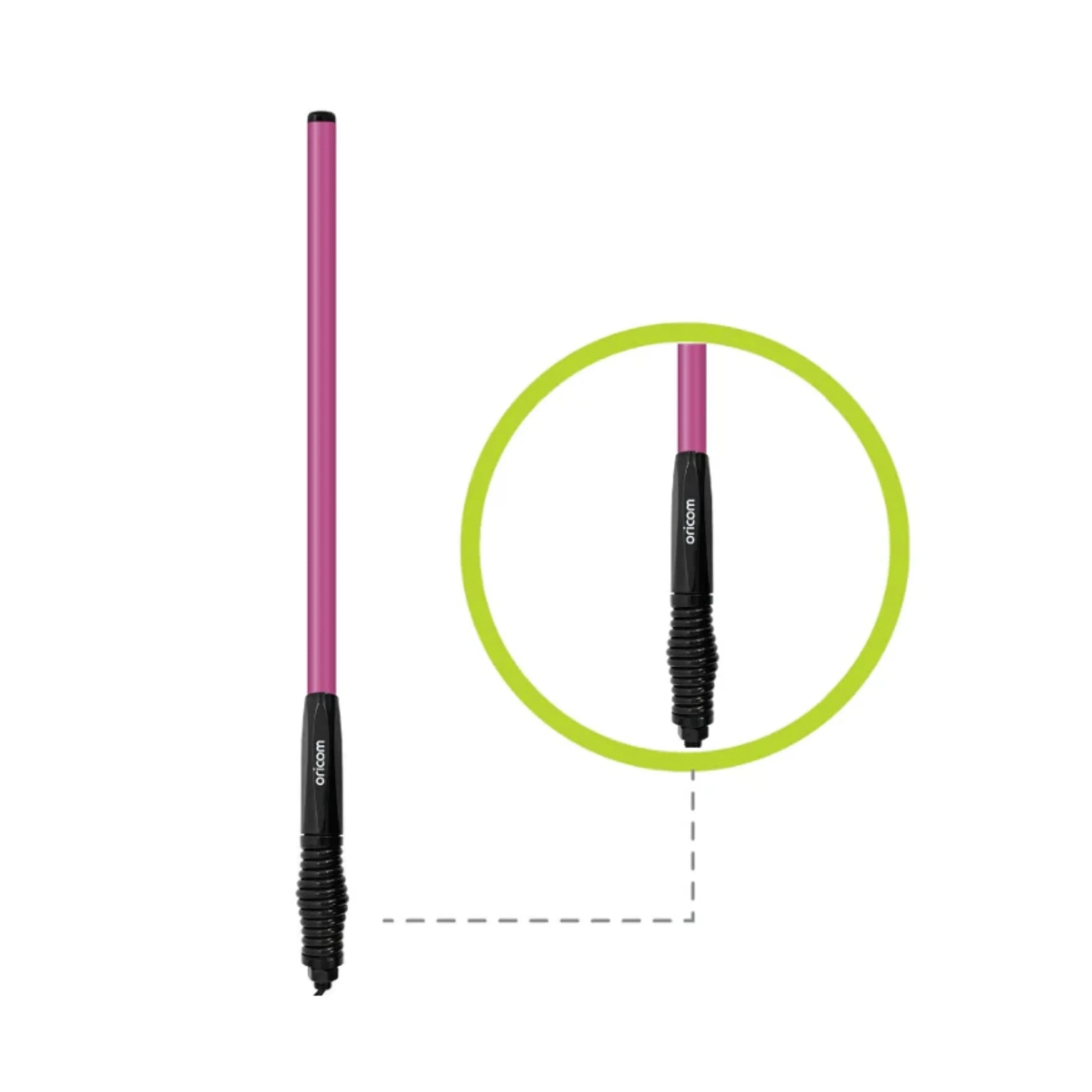 Oricom ANU856PNK 3dBi Pink UHF CB Antenna with Detachable Pole