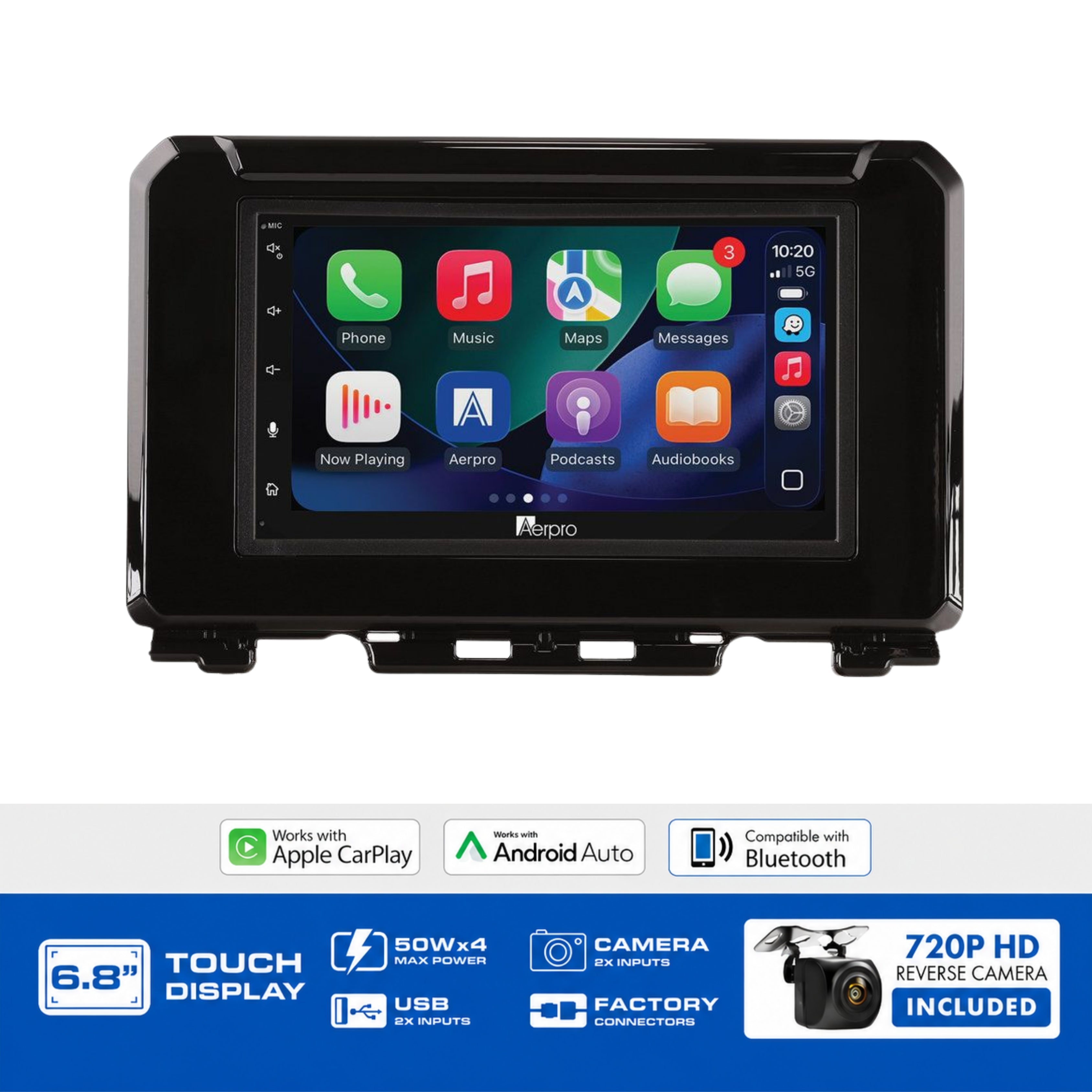 Aerpro AX8496K 6.8" Multimedia Head Unit Upgrade Kit Suzuki Jimny