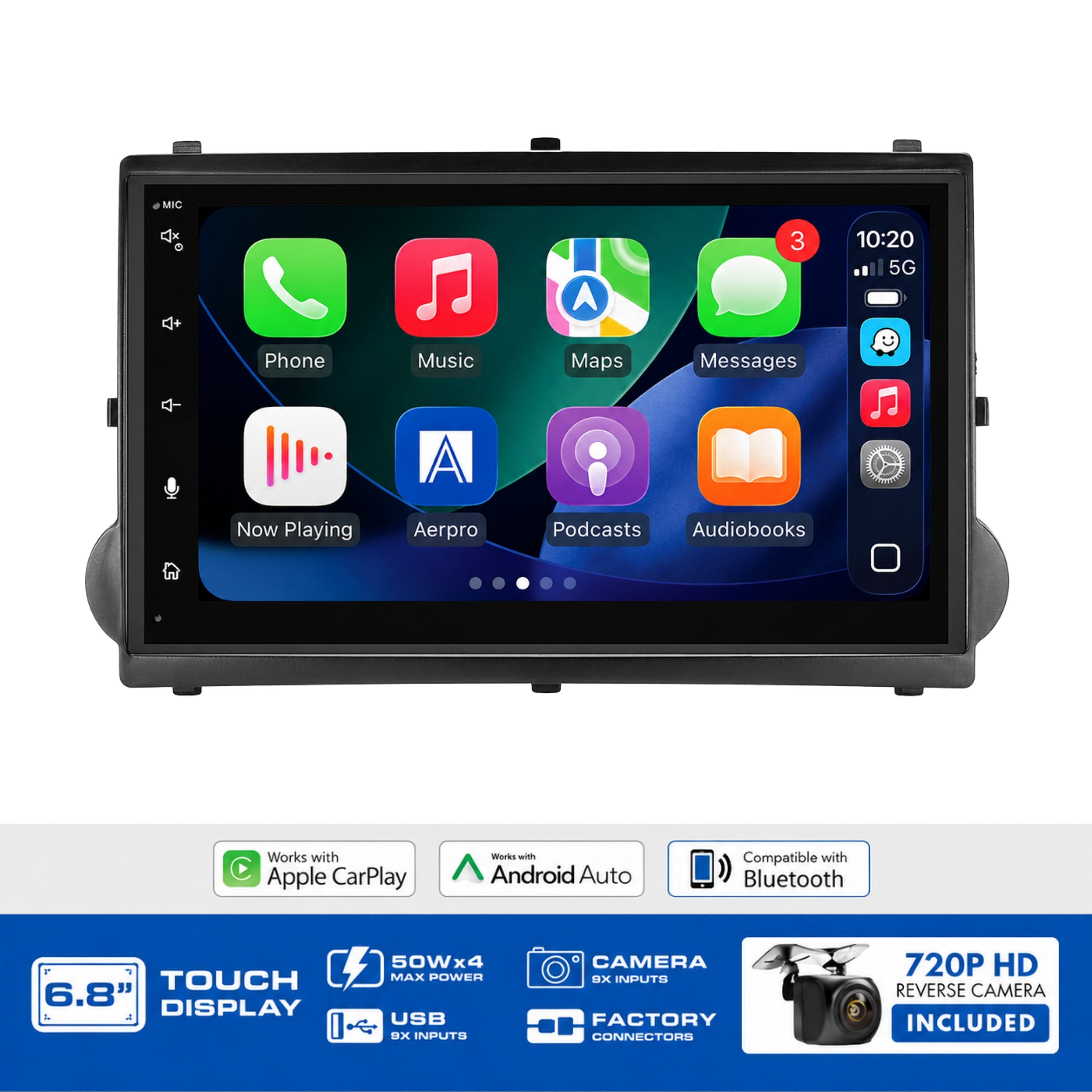 Aerpro AX7320K 6.8" Multimedia Head Unit Upgrade Kit Hyundai iLoad iMax