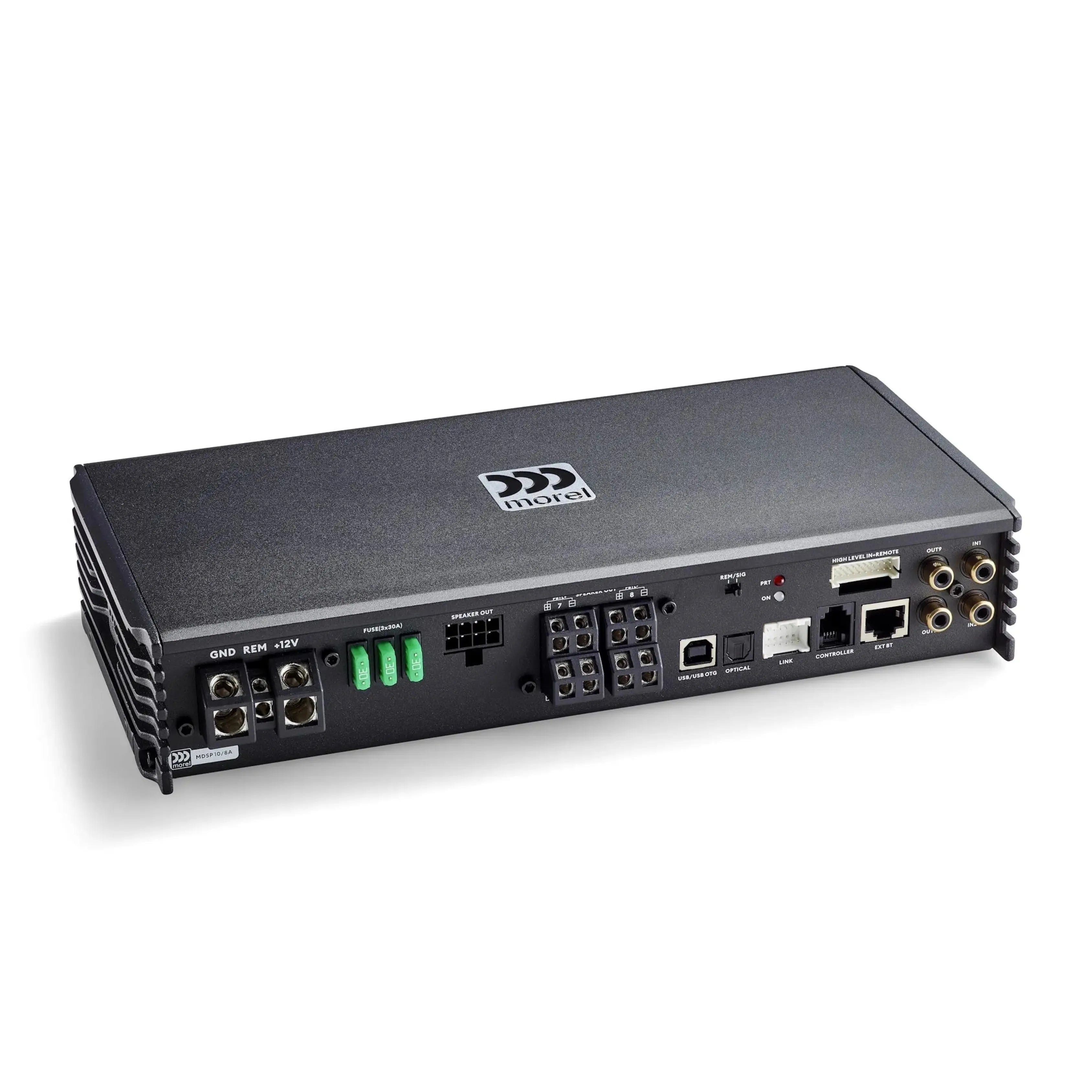Morel MDSP108A 8-Channel Class D DSP Amplifier with 8-Channel Speaker Inputs