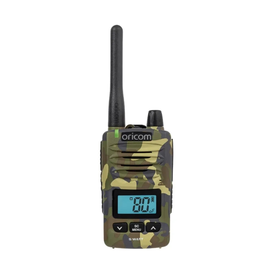 Oricom DTX600CAM Waterproof 5 Watt Handheld UHF CB Radio (Camo)