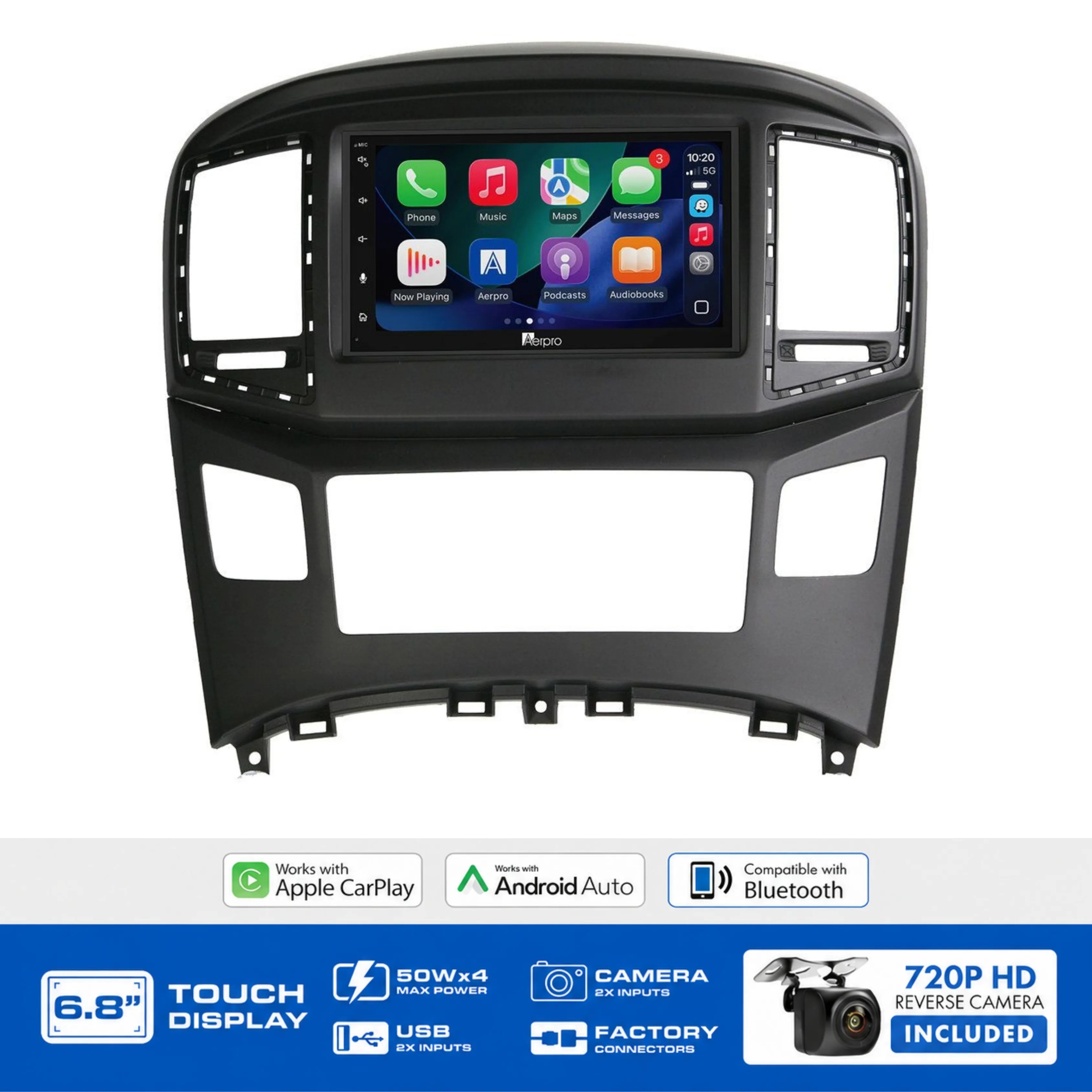 Aerpro AX8246K 6.8" Multimedia Head Unit Upgrade Kit Hyundai iLoad iMax