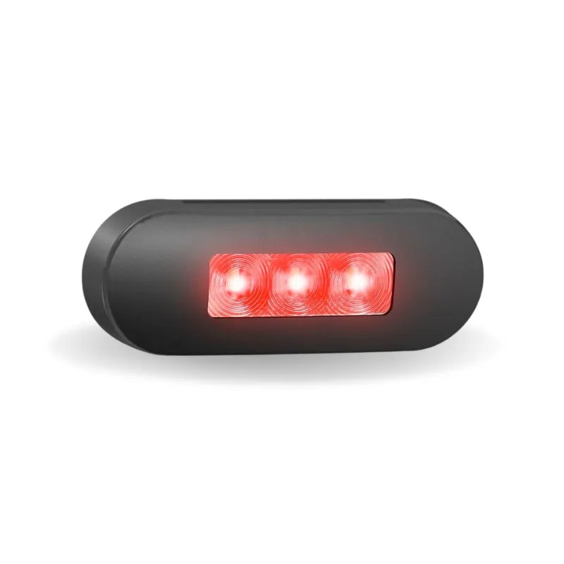 LED Autolamps 86BRM 12/24V Rear End Outline Marker Lamp Clear Lens Coloured LEDs Black Steel Bezel Blister Pack