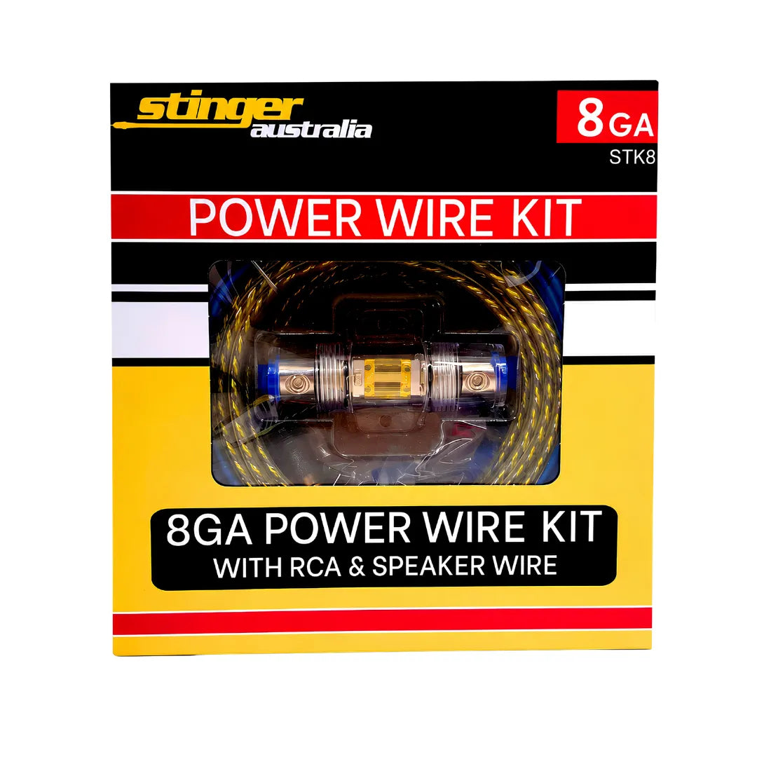 Stinger STK8 8GA 2 Channel Amplifier Power Wiring Kit
