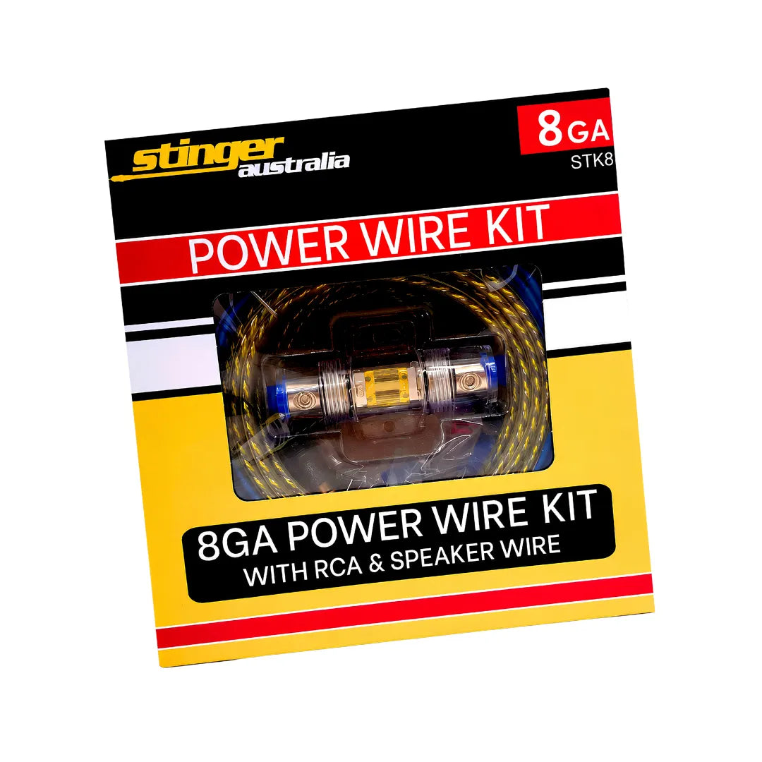 Stinger STK8 8GA 2 Channel Amplifier Power Wiring Kit
