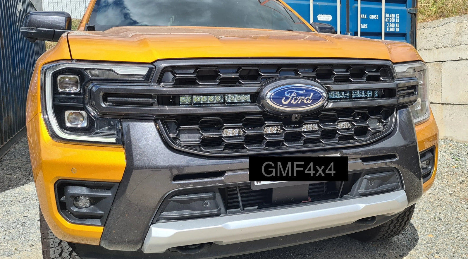 GMF4x4 3002-LED Ford Ranger RA 2022+ Grille Dual 10 Inch LED Lightbar Kit
