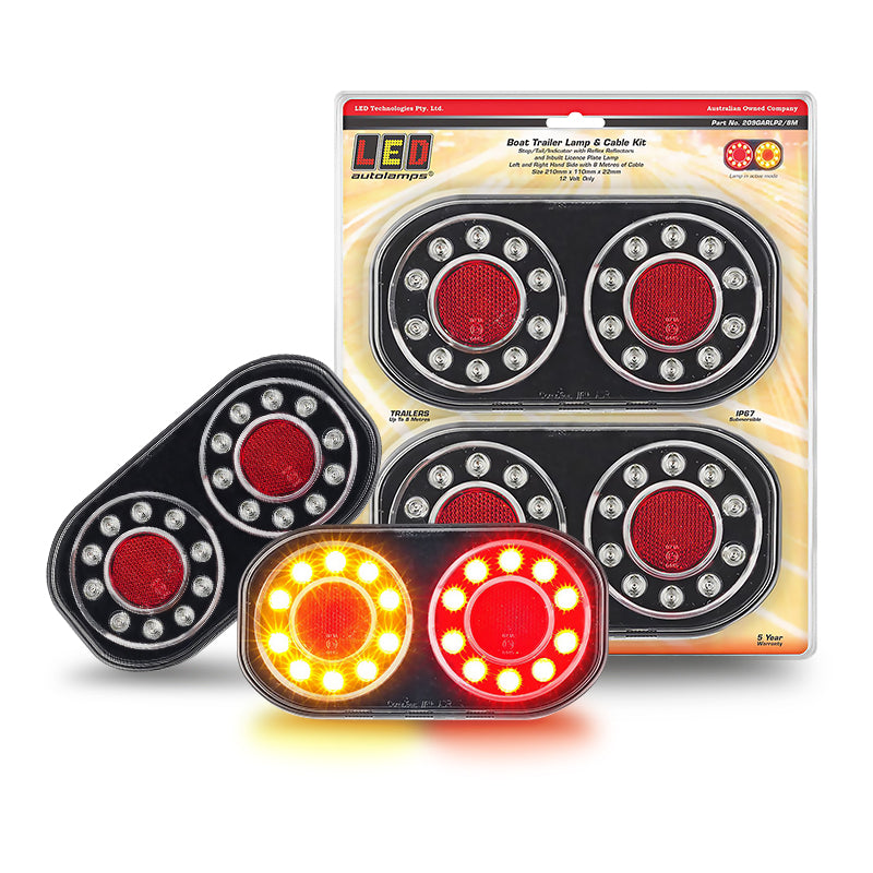 LED Autolamps 209GARLP2/8M 12V Stop/Tail/Ind With LP