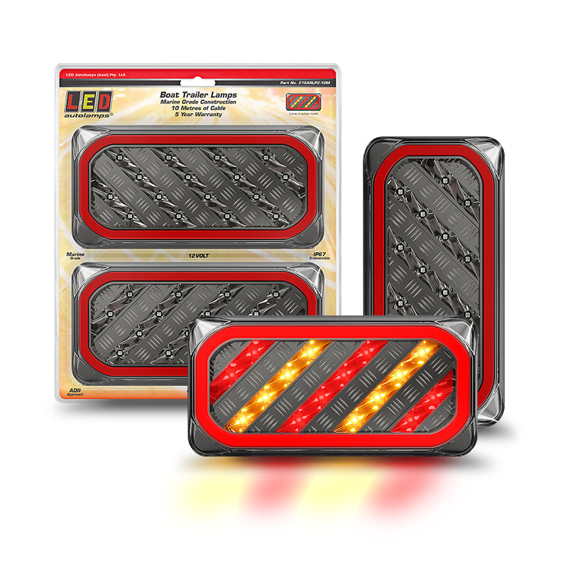 LED Autolamps 216ARLP2-10M Boat Trailer Lamp Stop/Tail/Indicator/Licence 10m Cable