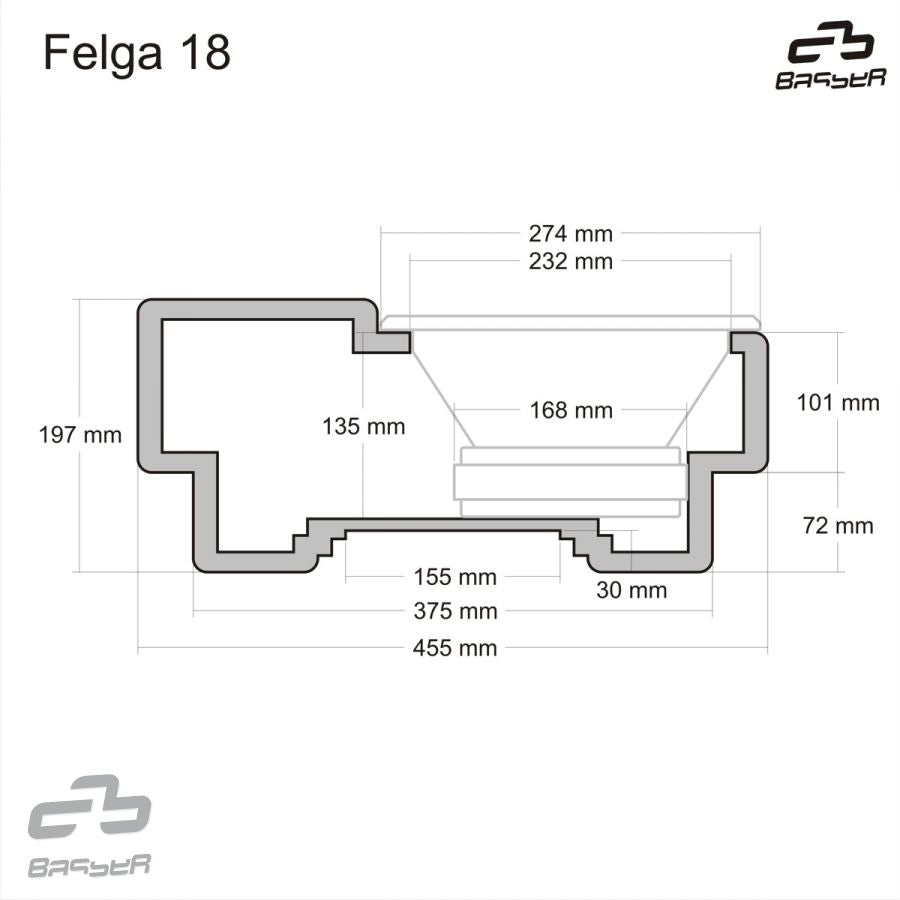 BASSER FBFELG04 Spare Tyre 18