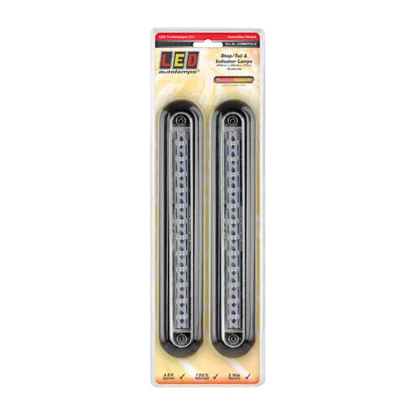 LED Autolamps 235BBSTI12/2 12V Stop/Tail/Indicator Black PCB Bracket Twin Blister