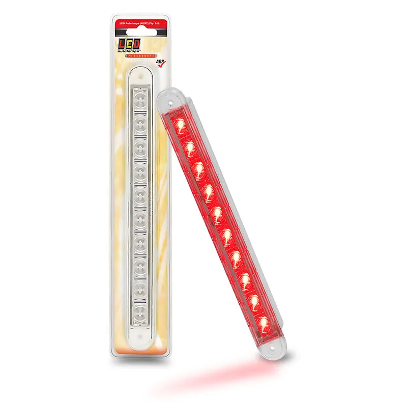 LED Autolamps 235CR12 12V Stop/Tail Strip Lamp Clear Lens No Bracket