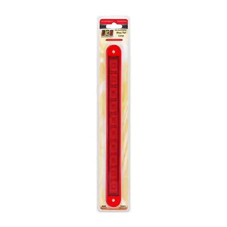 LED Autolamps 235R12 12V Stop/Tail Strip Lamp With 10 Square LEDs Recessed Mount