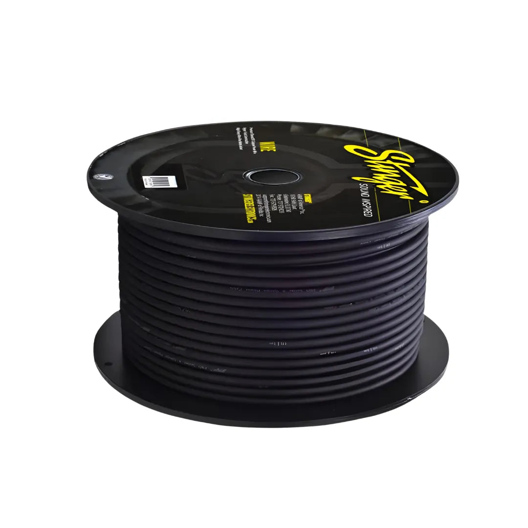 Stinger SPW18TB 76 Meter Roll 8GA Black Cable