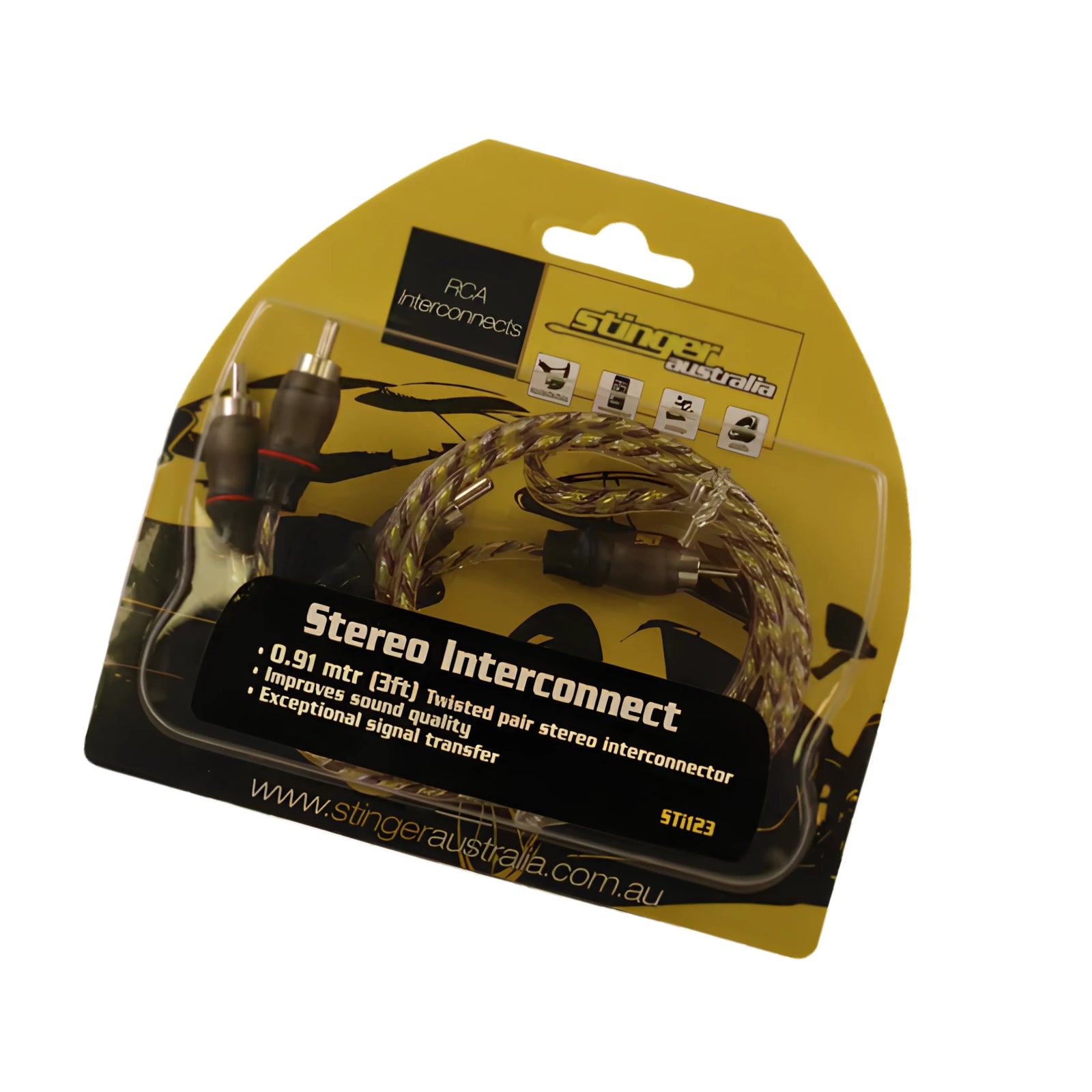 Stinger STI123 2 Channel 3-Feet RCA Lead