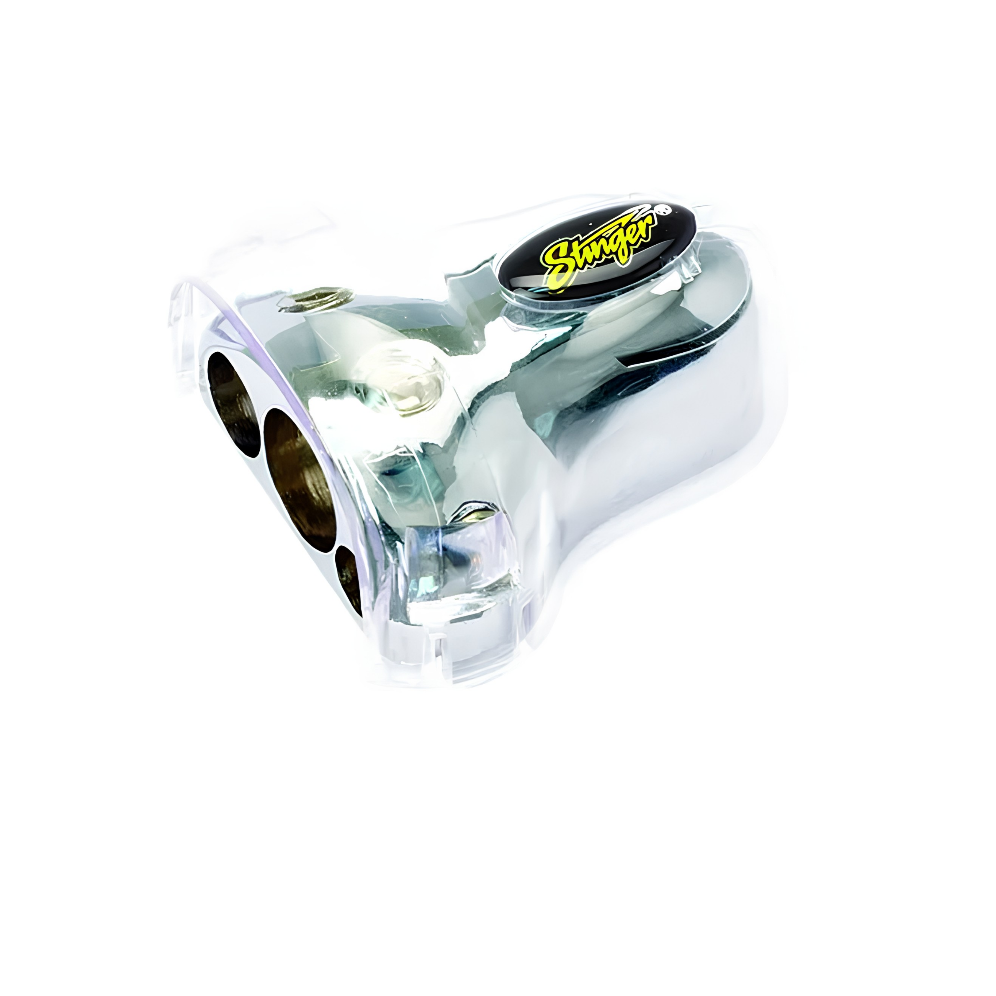 Stinger SPT53502 0 Gauge 4 Gauge Multi-Output Battery Terminal Chrome Perspex