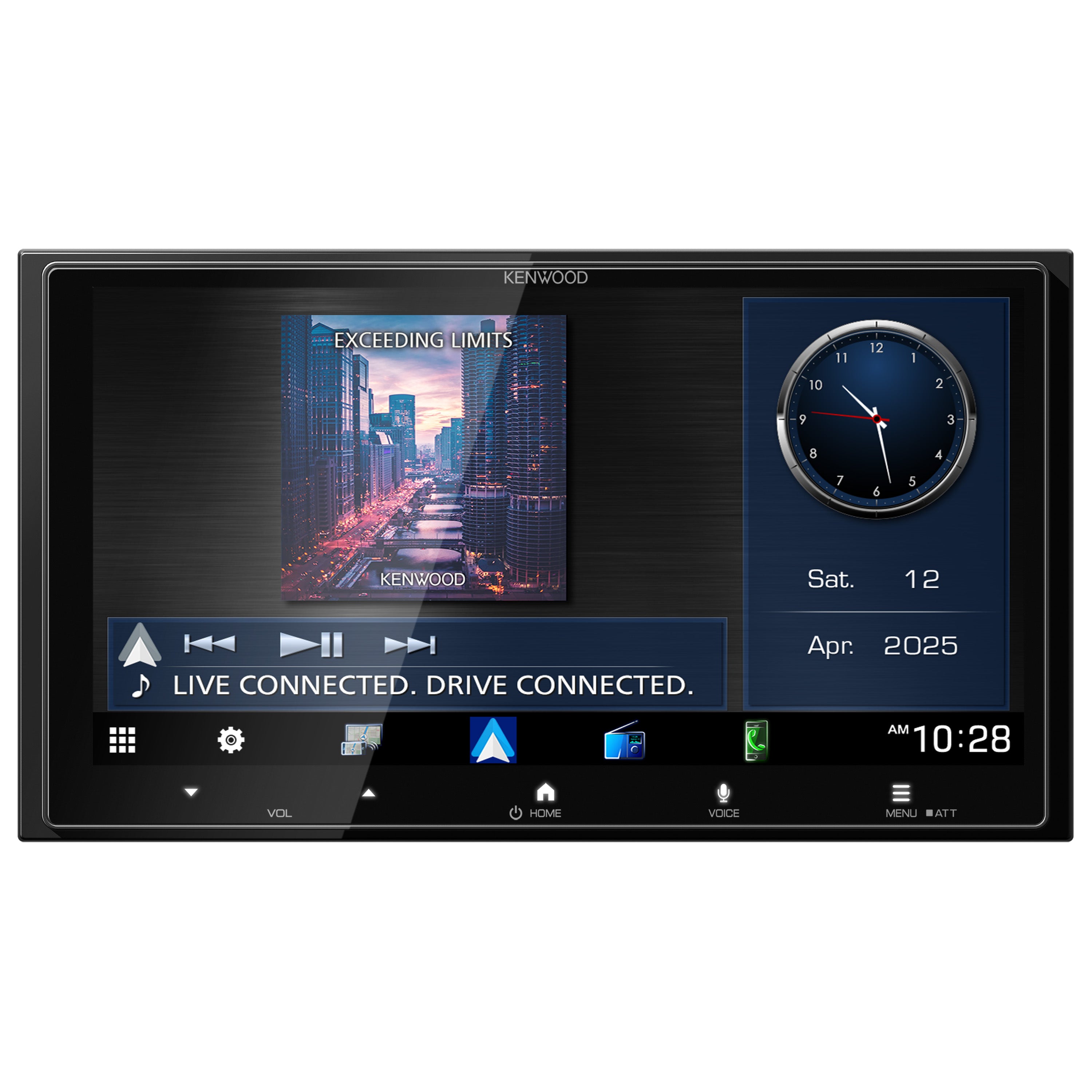 Kenwood DMX7525S | 6.92″ HD Touchscreen Wireless Apple CarPlay & Android Auto Receiver