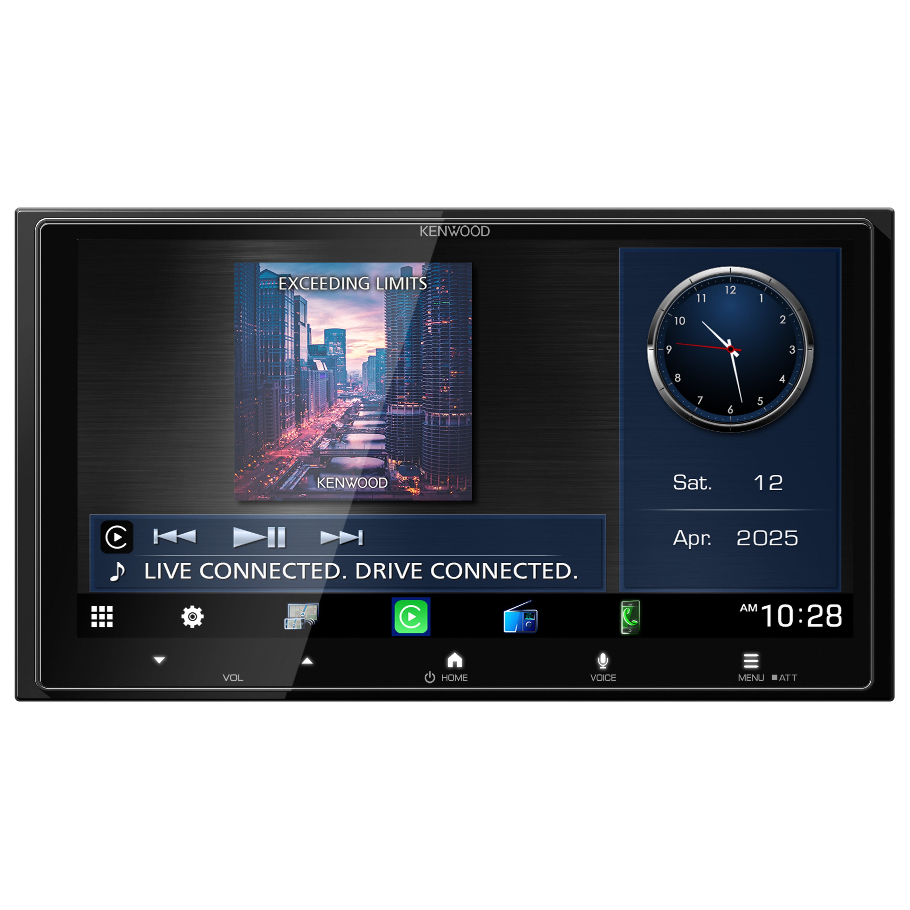 Kenwood DMX7525S | 6.92″ HD Touchscreen Wireless Apple CarPlay & Android Auto Receiver