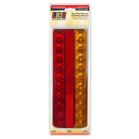 LED Autolamps 275MAR 12/24V LED Stop/Tail/Indicator/Reflector 28cm Cable Blister