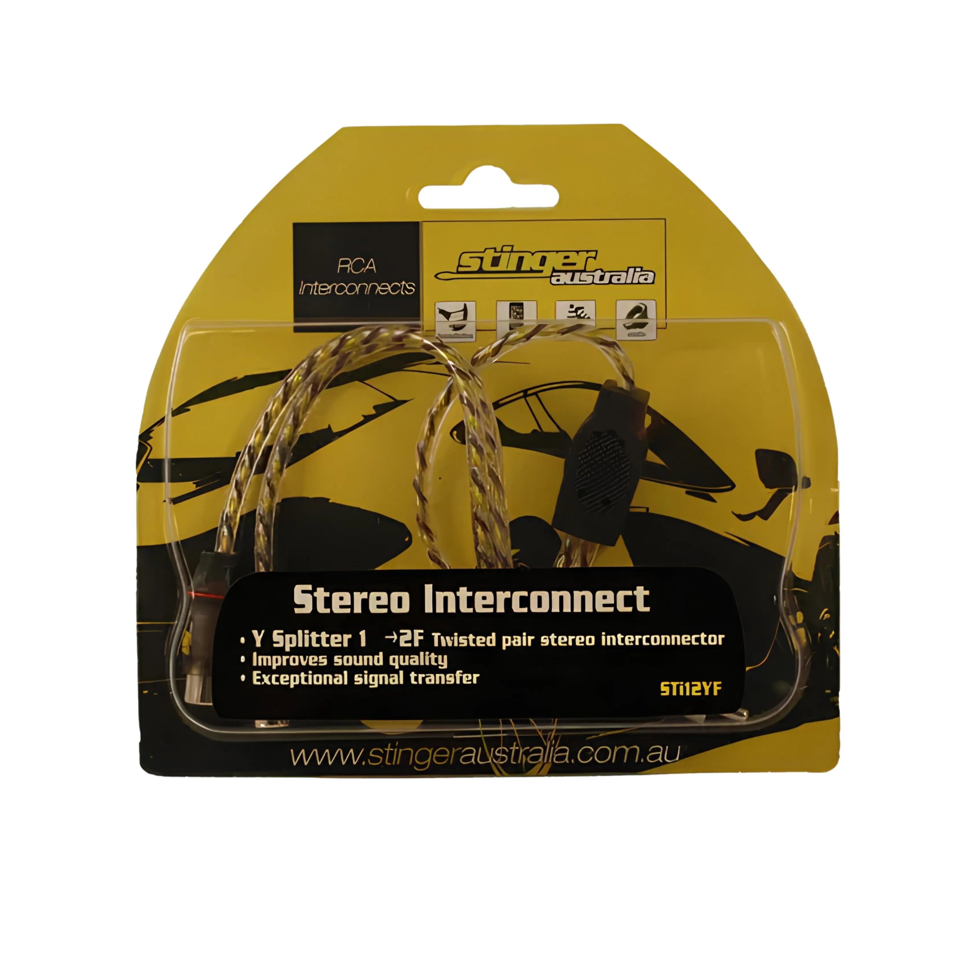 Stinger STI12YF 1 Male To 2 Female RCA Y Splitter
