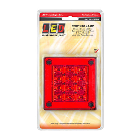 LED Autolamps 280RM 12/24V 280 Stop/Tail Insert 12 Blister 4mm Gasket