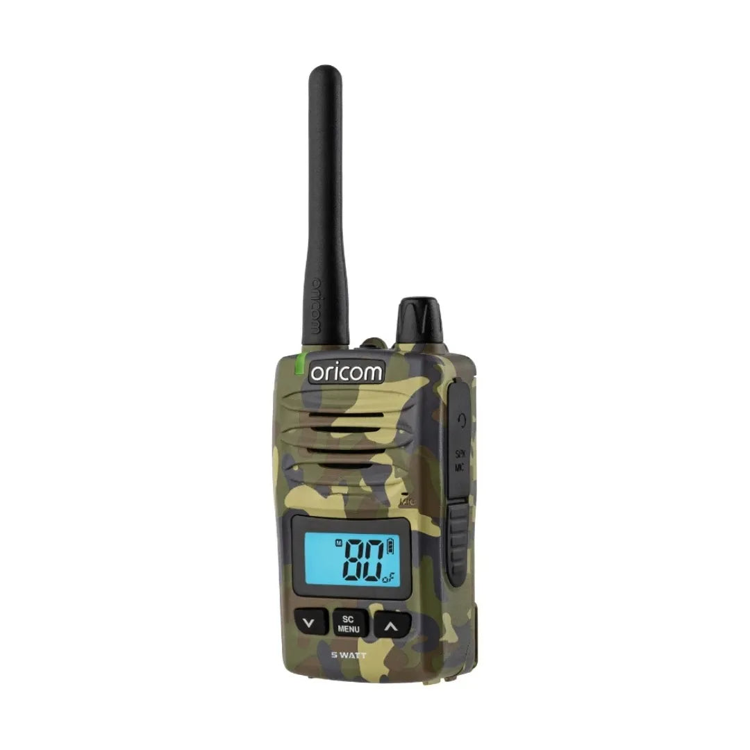 Oricom DTX600CAM Waterproof 5 Watt Handheld UHF CB Radio (Camo)