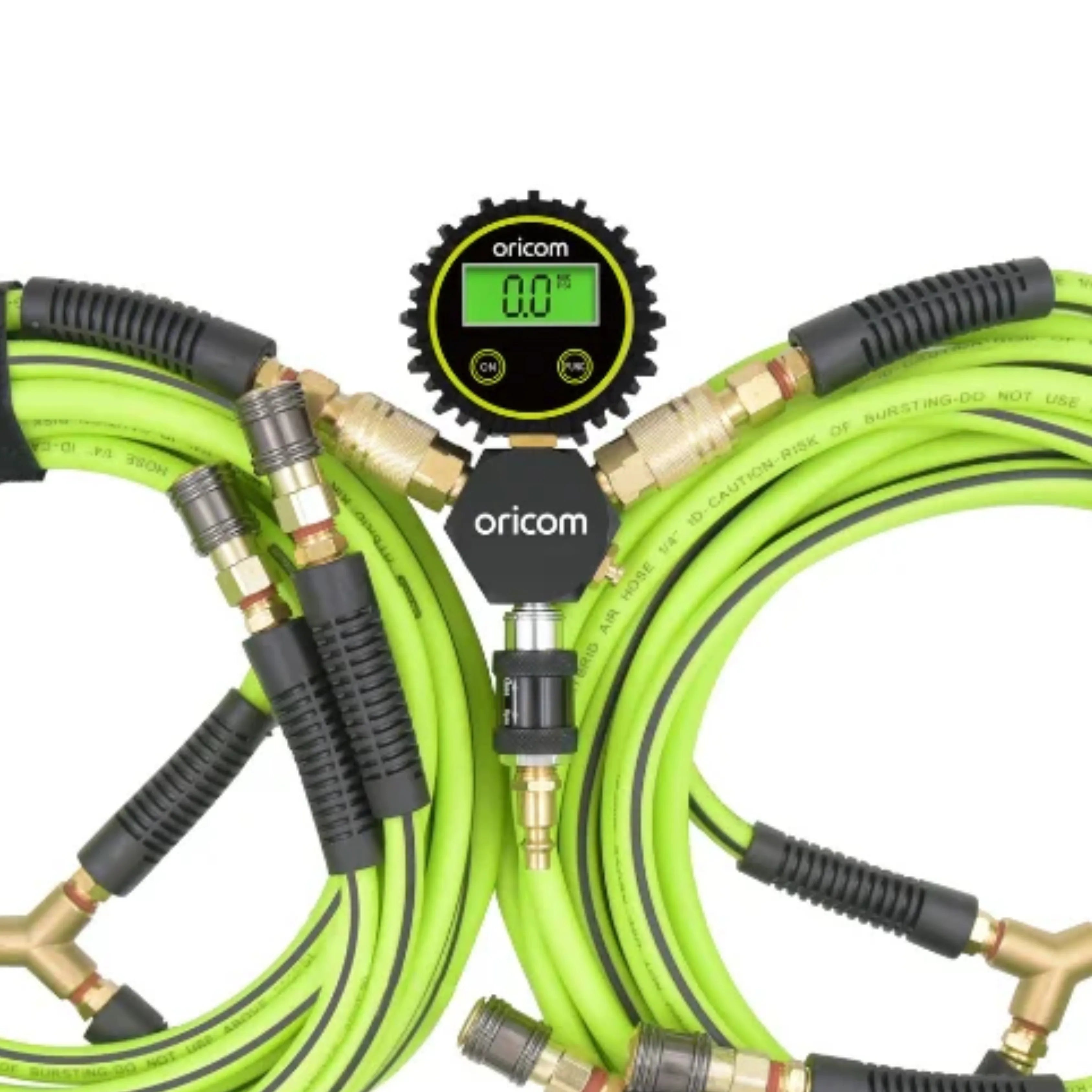 Oricom MTDI4 Quad Tyre Inflator/Deflator Kit with Digital Gauge