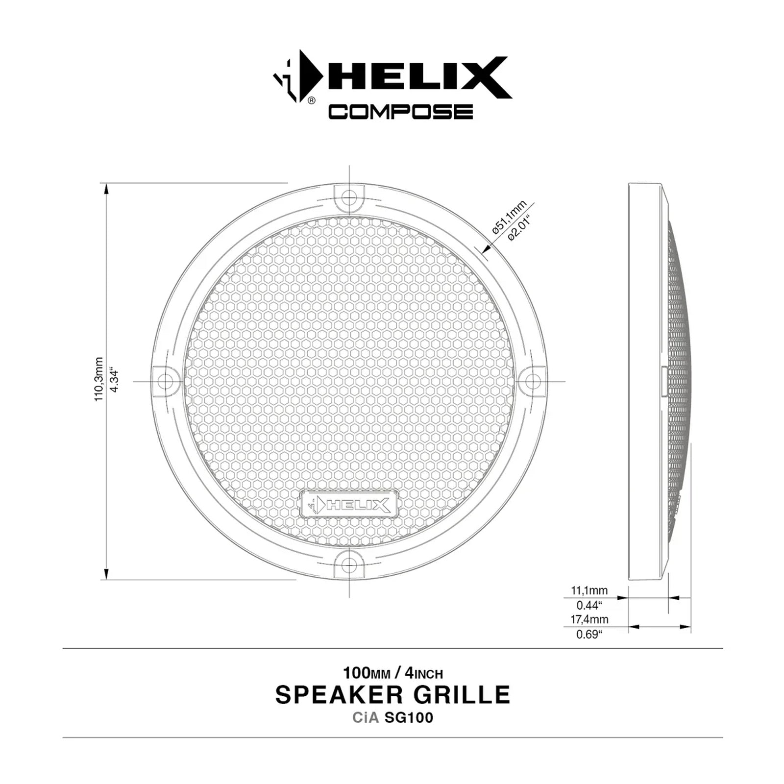 HELIX COMPOSE CiA SG100 Grille Set - 4