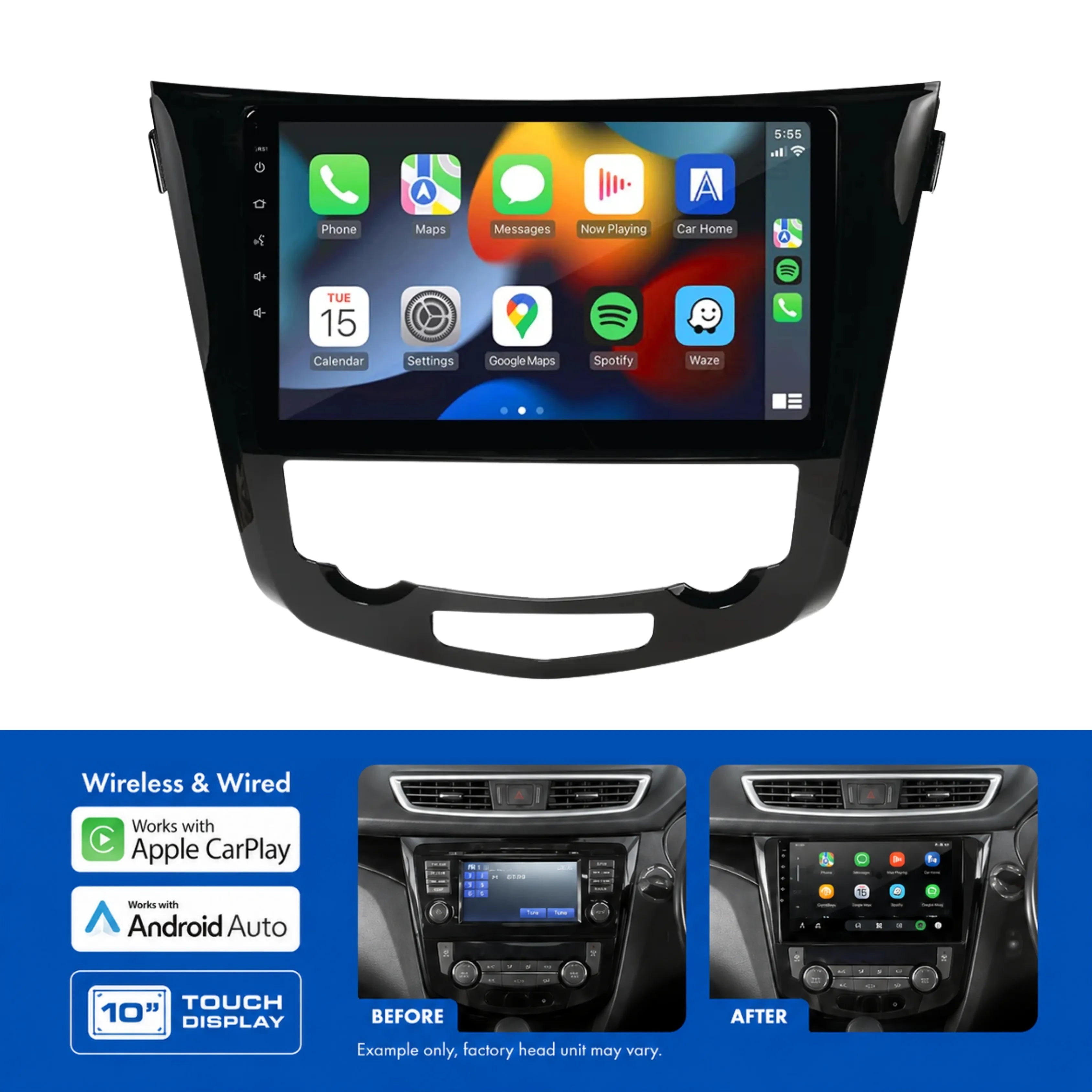 Aerpro AMANI1 - 10" Multimedia Receiver for Nissan Qashqai 2014-2019 & X-Trail 2014-ON - Sat Nav & 360 Camera Models