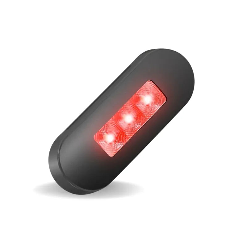 LED Autolamps 86BRM 12/24V Rear End Outline Marker Lamp Clear Lens Coloured LEDs Black Steel Bezel Blister Pack