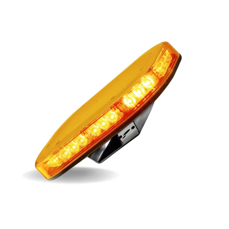 LED Autolamps LB246AM 12/24V Amber Emergency Mini Light Bar Amber Lens With Amber LEDs 18 Selectable Flash Patterns