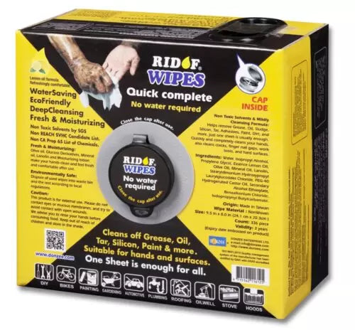 RIDOF 35-062 Antibacterial Cleaning Wipes – 336-Piece Workshop Box