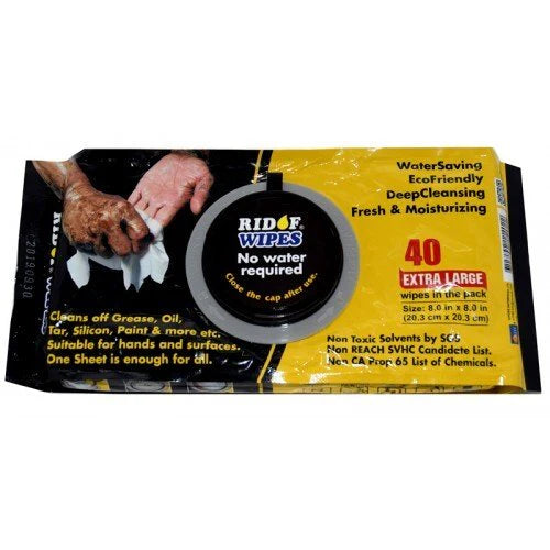 RIDOF 35-071 Antibacterial Cleaning Wipes – 40-Piece Dispenser Pack