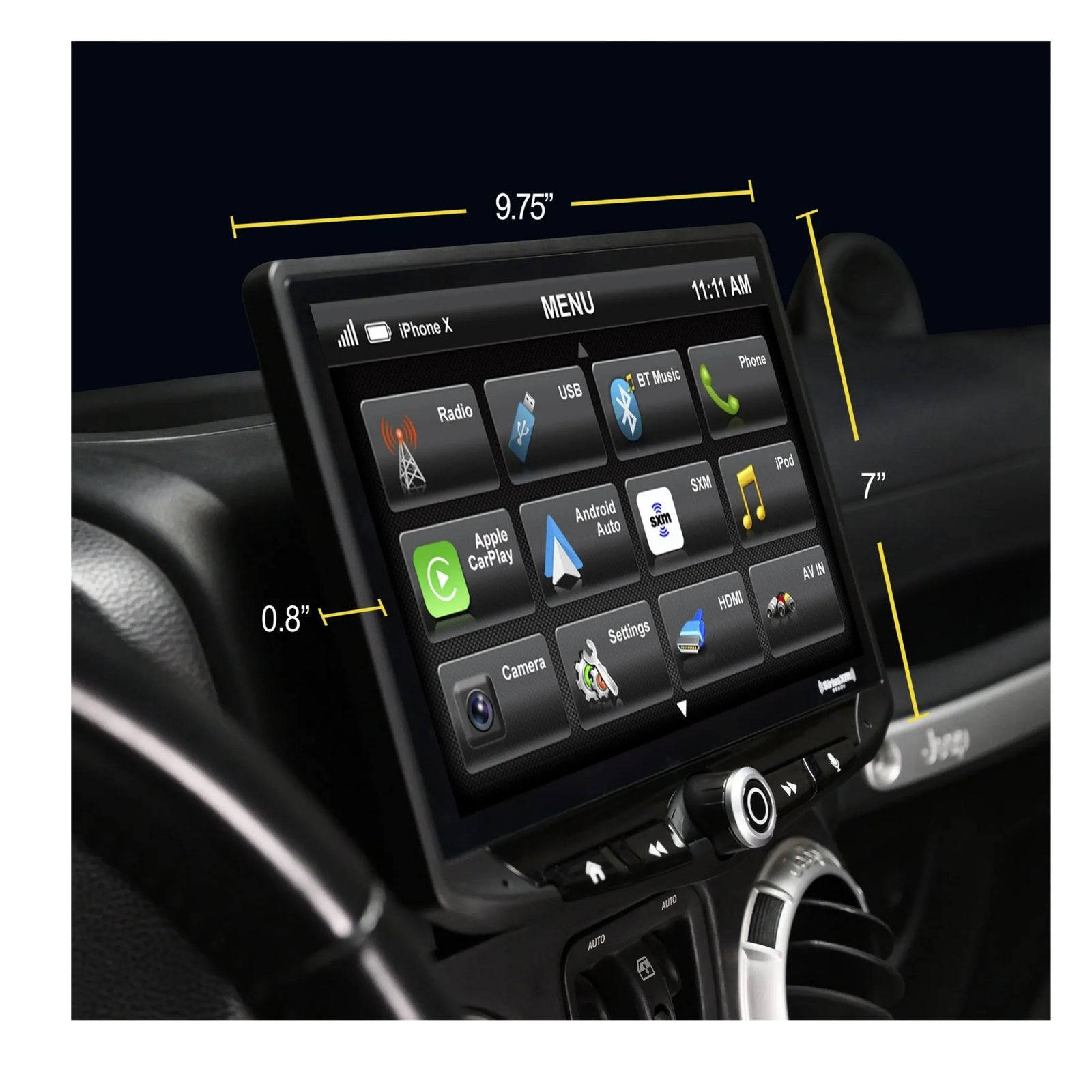 Stinger SRP-JW07H HEIGH10 JEEP Wrangler JK Infotainment Kit 2007 - 2010