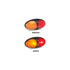 LED Autolamps 37ARM Amber/Red Side Marker LED Red/Amber Lens Black Bezel Blister