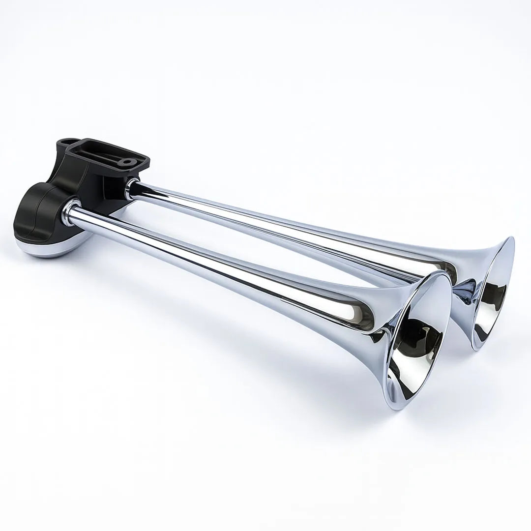 Hella 3PB005411001 | Air Horn 12/24V Loud 118dB Dual-Tone Compact Horn Kit