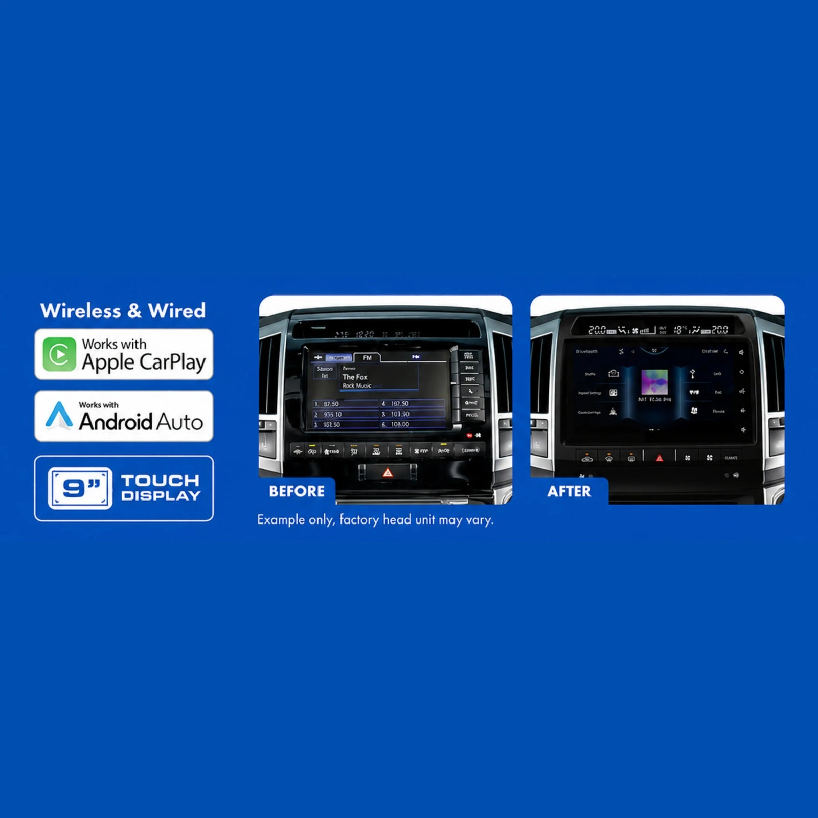 Aerpro AMUTO51A Toyota LandCruiser 200 Series Sahara 2007-2009 9 Inch Advanced Infotainment System