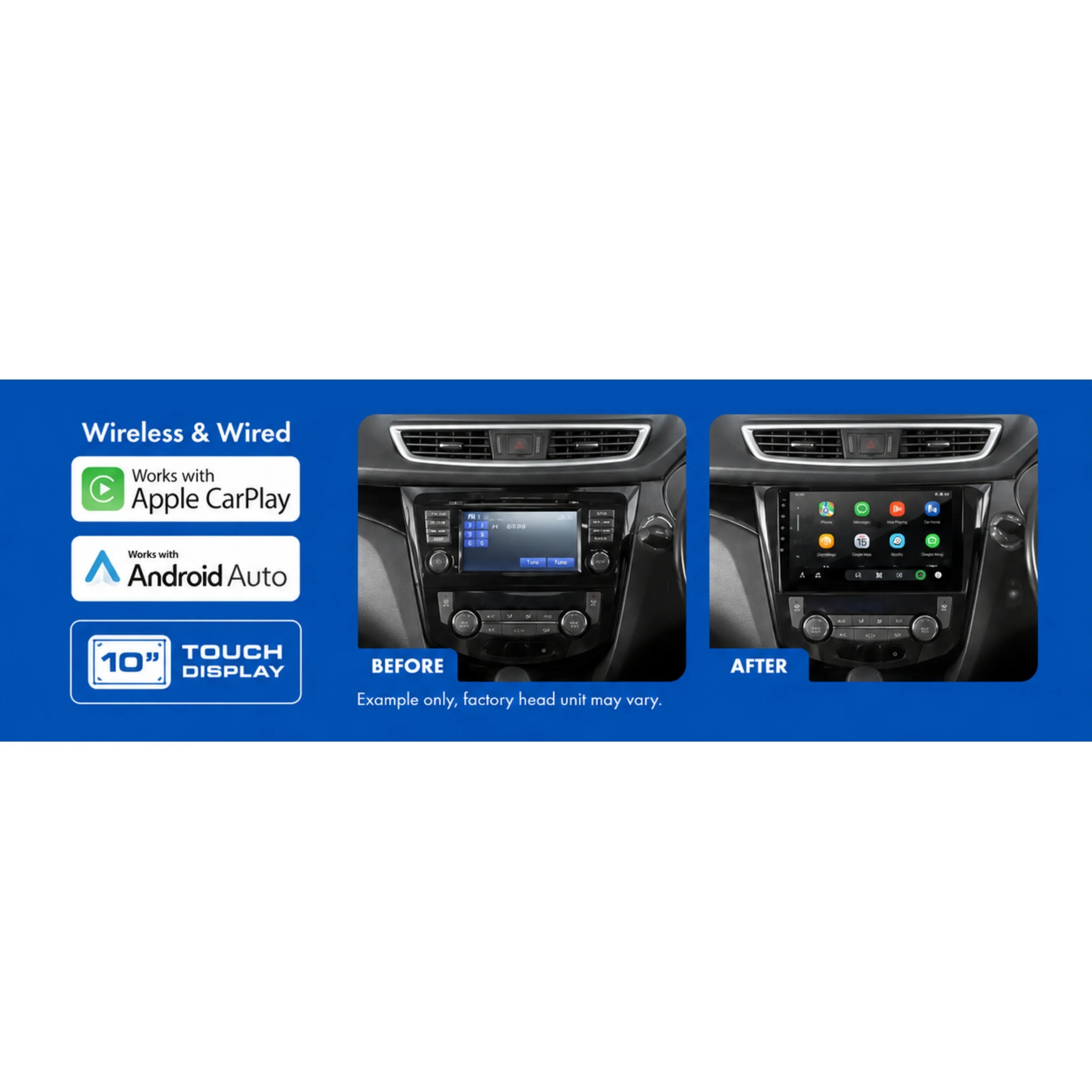 Aerpro AMANI1 - 10" Multimedia Receiver for Nissan Qashqai 2014-2019 & X-Trail 2014-ON - Sat Nav & 360 Camera Models