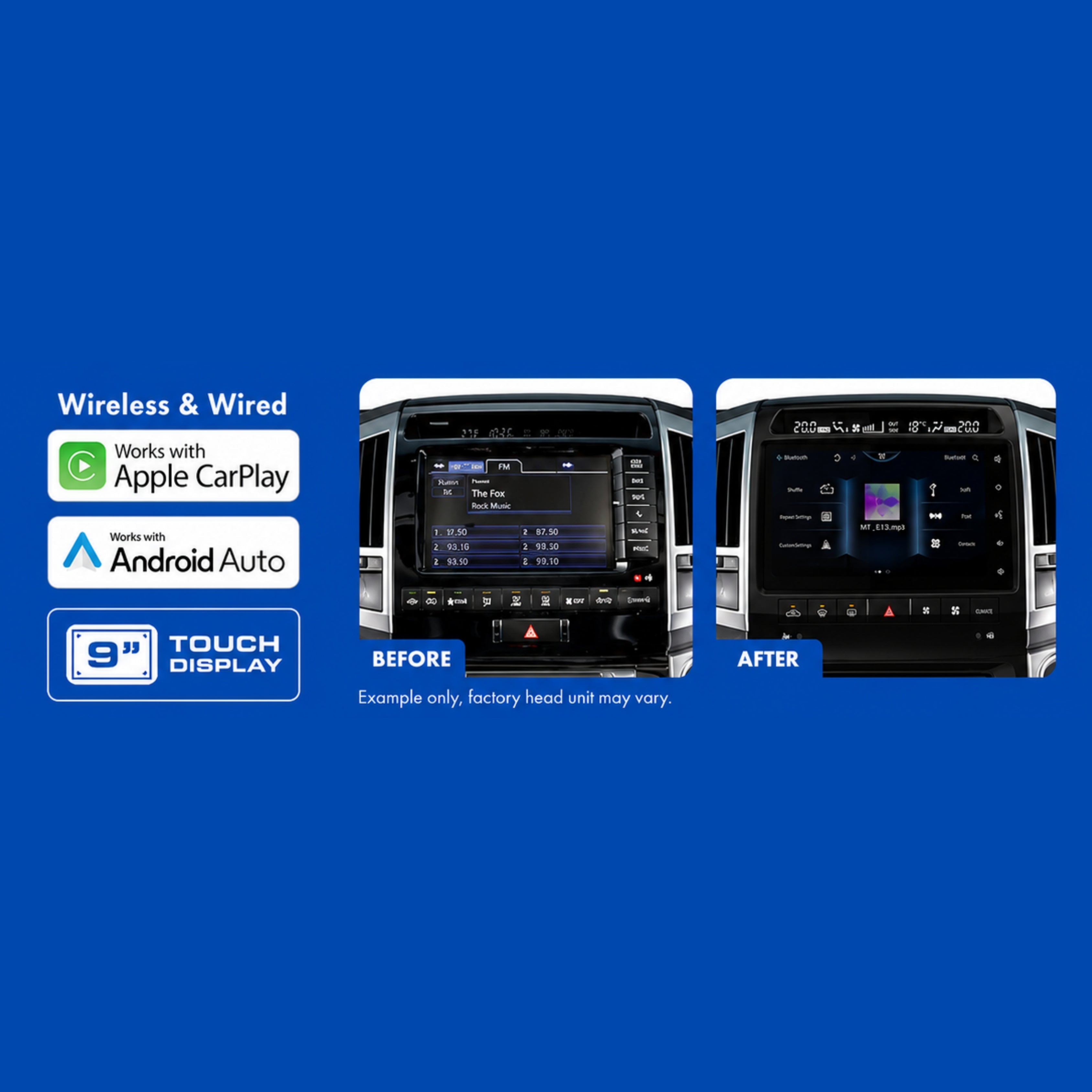 Aerpro AMUTO51B Toyota LandCruiser 200 Series Sahara 2010-2011 9 Inch Advanced Infotainment System