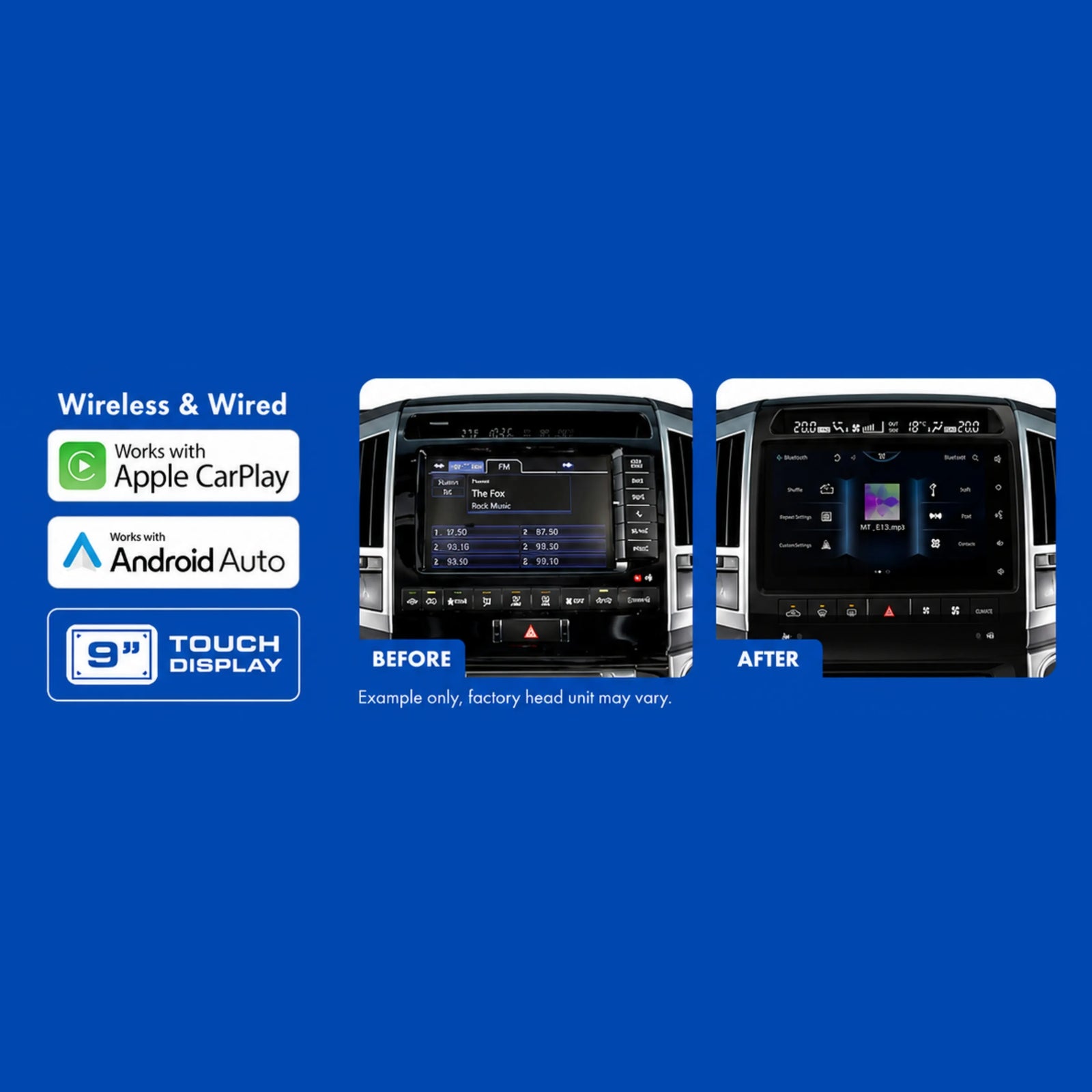 Aerpro AMUTO51B Toyota LandCruiser 200 Series Sahara 2010-2011 9 Inch Advanced Infotainment System