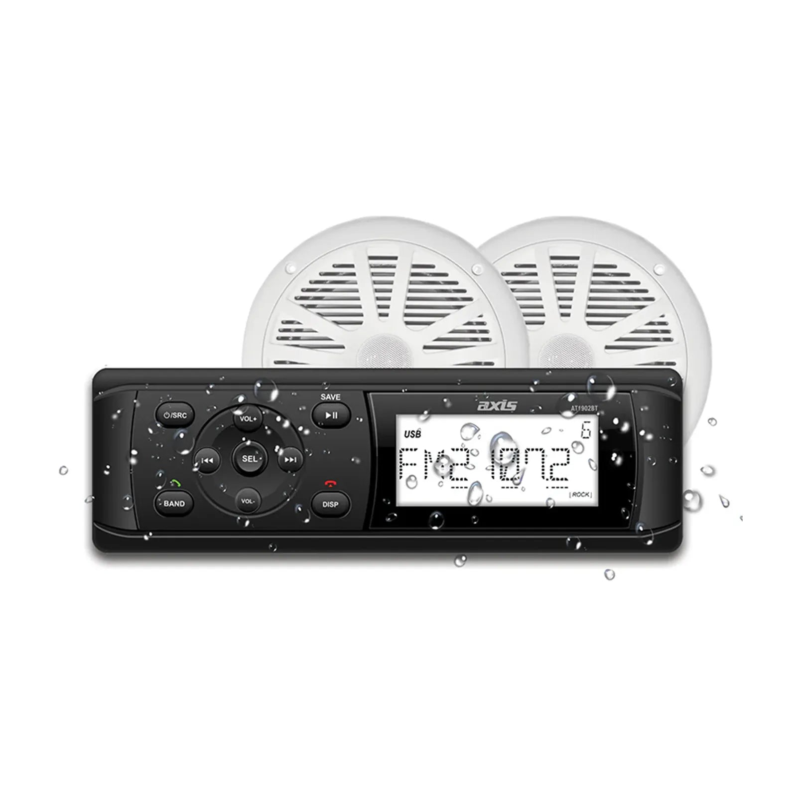 AXIS AT1912KIT - Marine Bluetooth Receiver with 6.5" Speakers Package