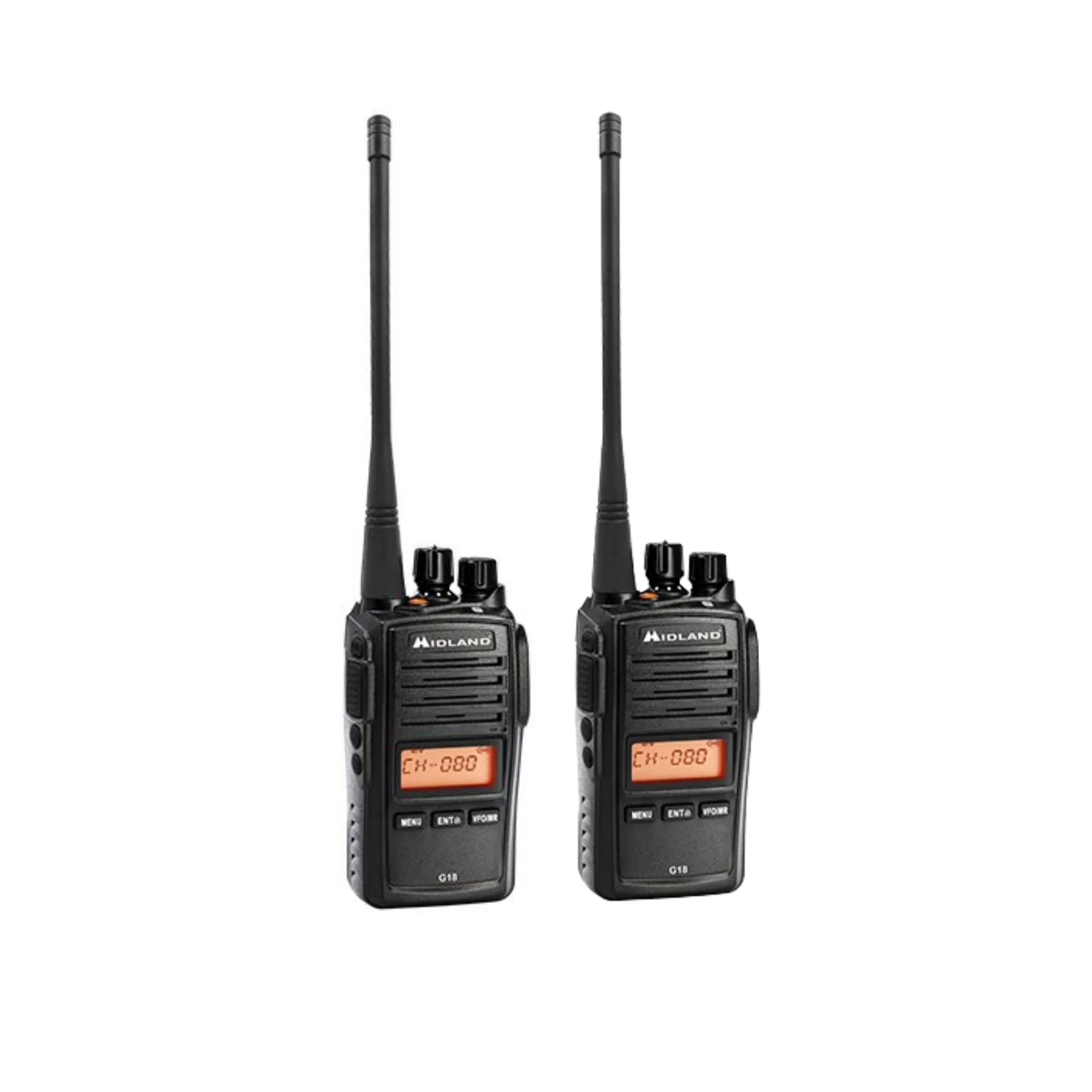 Midland G18-2TP 5W UHF Analogue Portable Radio - Twin Tradie Pack