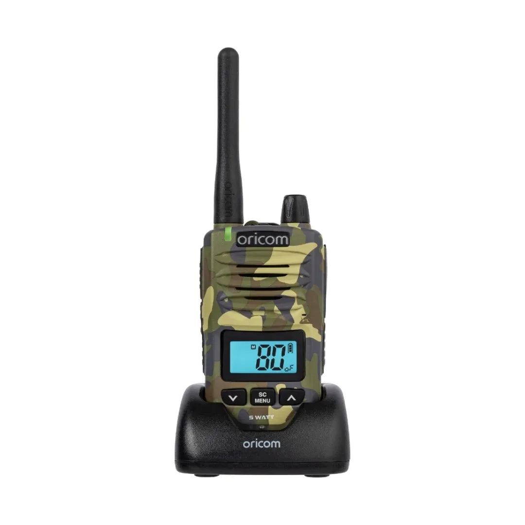 Oricom DTX600CAM Waterproof 5 Watt Handheld UHF CB Radio (Camo)