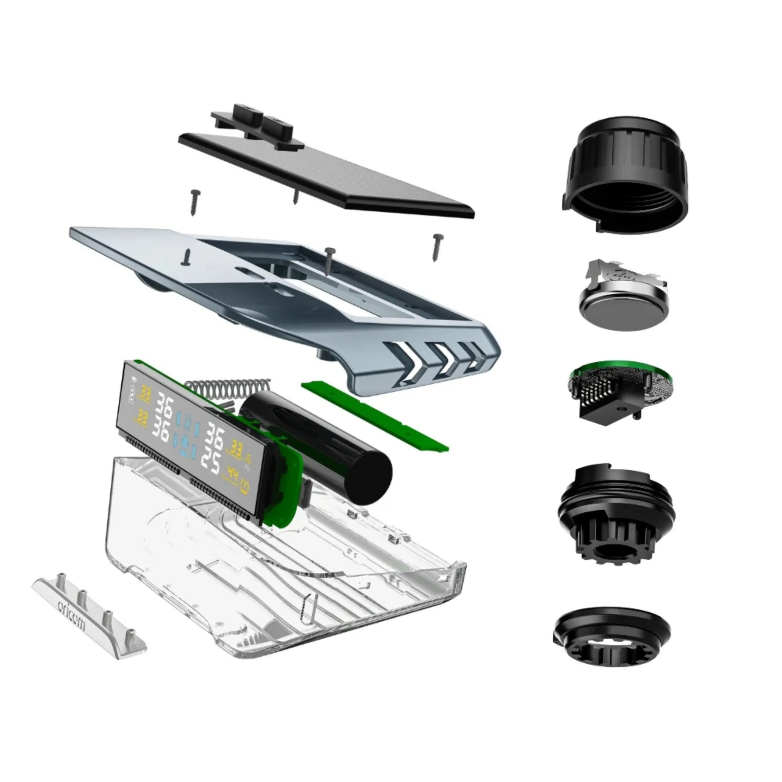 Oricom TPMS10-4E Tyre Pressure Monitoring System with 4 External Sensors and App Functionality