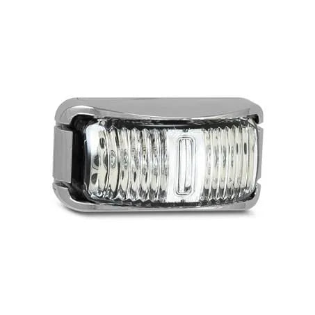 LED Autolamps 42CARMB Side LED Marker Red/Amber Lens Chrome 16cm Cable 10 Pack