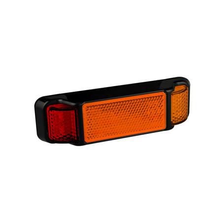 LED Autolamps 38ARMB 12/24V Side Marker LED Light Red Amber With Reflector